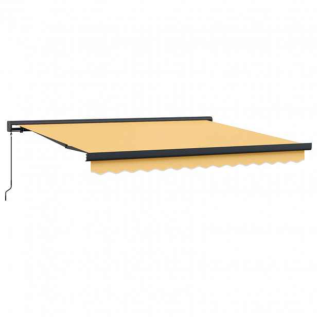 vidaXL Stahovací markýza Písková 300 x 250 cm Plátno a hliník