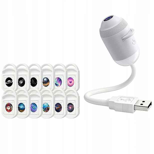 Projektor Noční Oblohy Nebe Led Noční Lampa Usb Do Auta Automobilu Pokoj 12v1