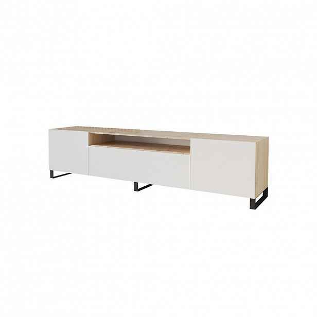 ALTDECOR NÍZKÁ komoda ELIO-S 200 x 53 x 41 cm – Artisan / bílá
