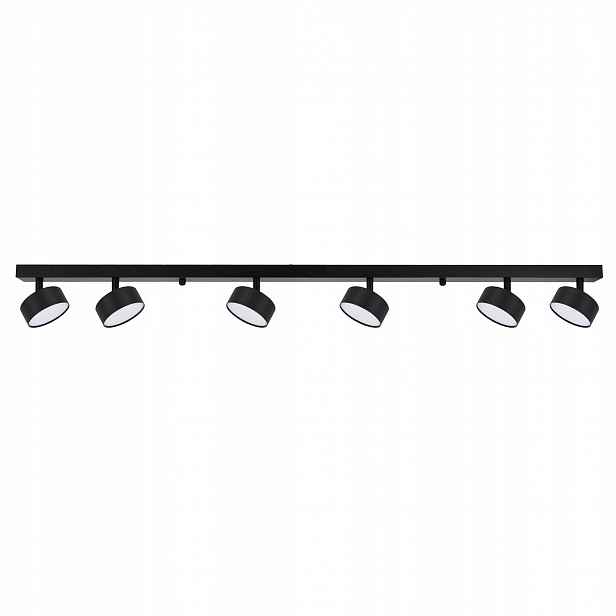 Lineární stropní svítidlo Halogen 6x GX53 Pohyblivé černé Lunvigo Kobi