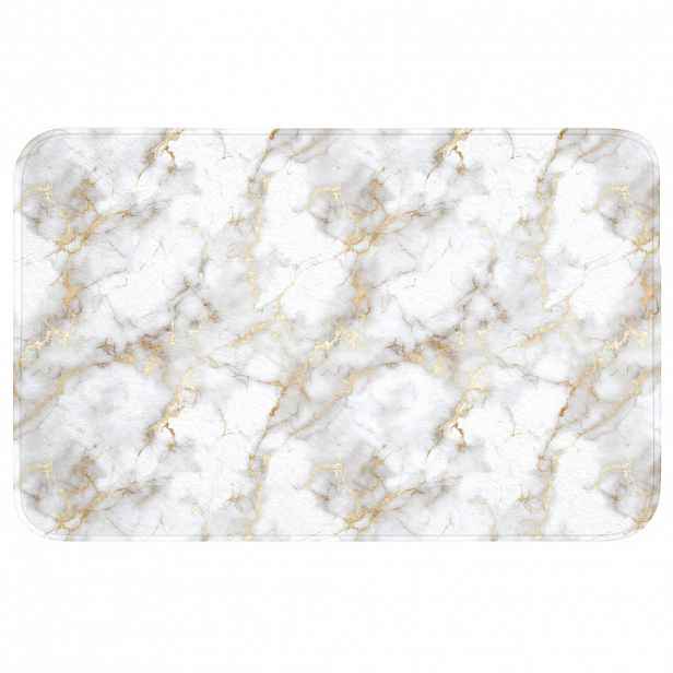 OnlyWow WC PŘEDLOŽKA Zlaté žilky - Mramor - Bílý 80x50 cm