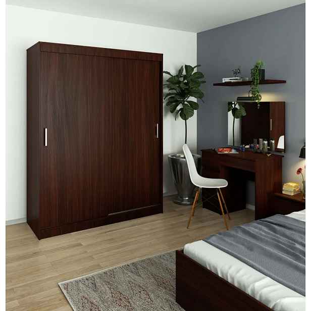 Prostorná šatní skříň 150 cm VALESTRA - wenge