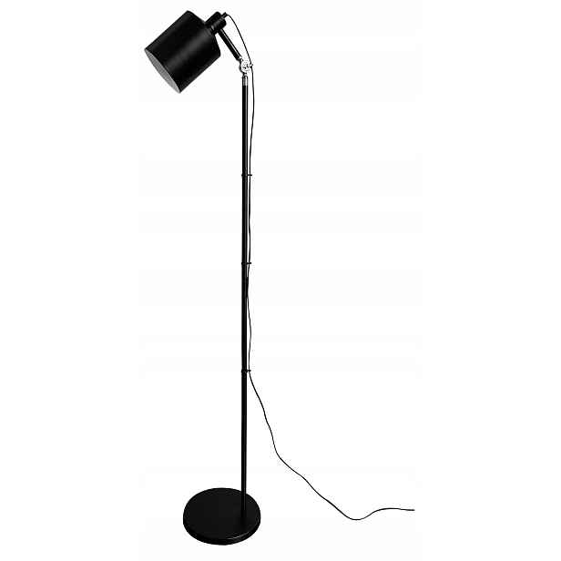 Stojací Lampa Černá Stínidlo Loft Moderns