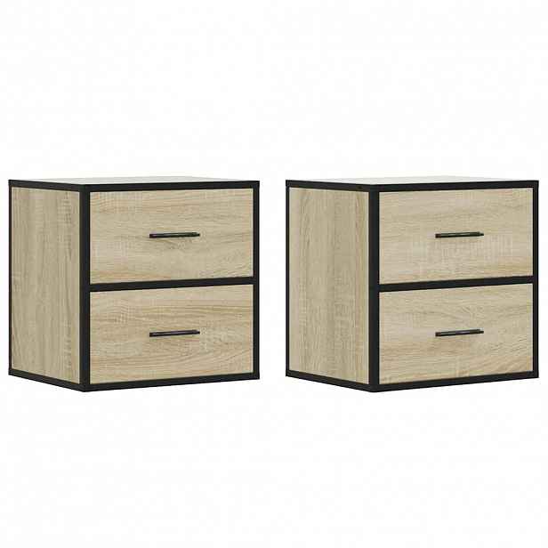 vidaXL Nástěnné noční stolky 2 ks dub sonoma 40x31x39,5 cm