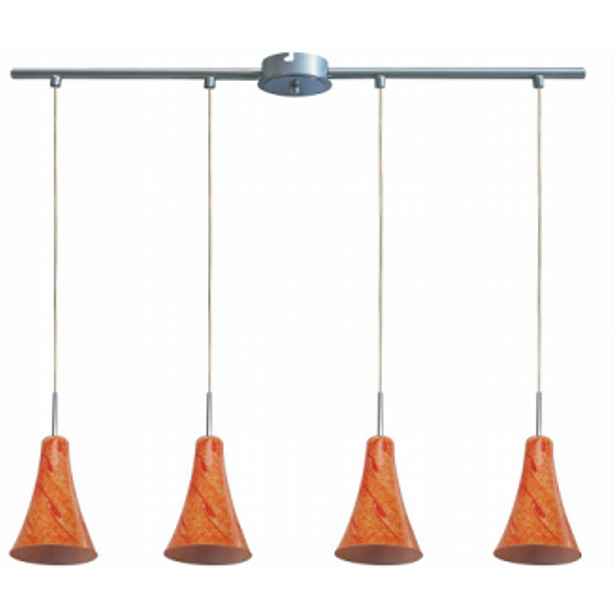 Závěsné svítidlo oranžové 4X40W E14 Rufi Candellux
