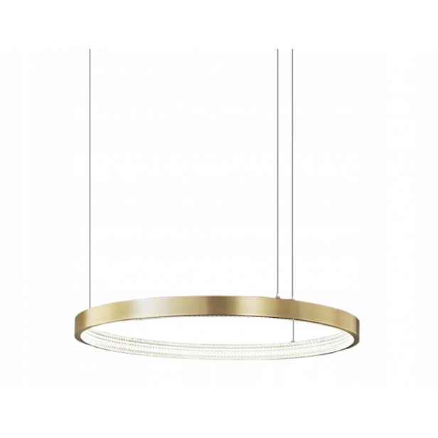 Zing Ring 60 B – Led lustr 60 cm, zlatý mosazný prsten
