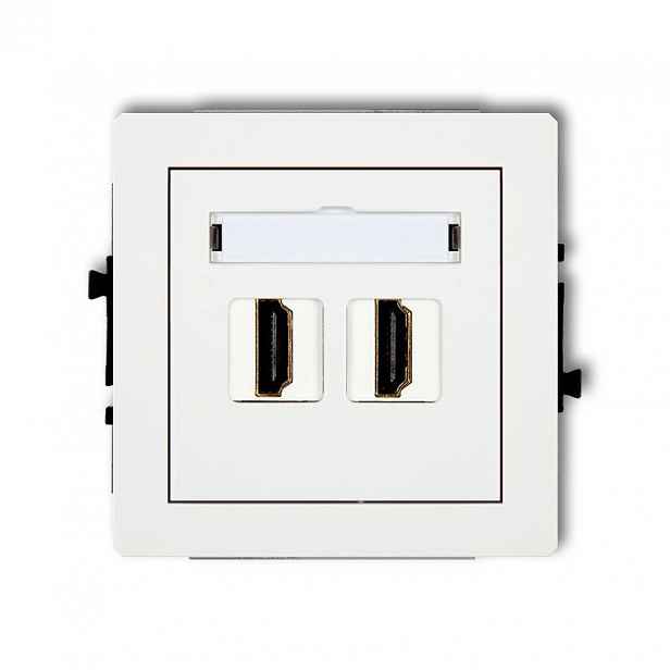 Dvojitá bílá Hdmi zásuvka DHDMI-2 Deco Karlik