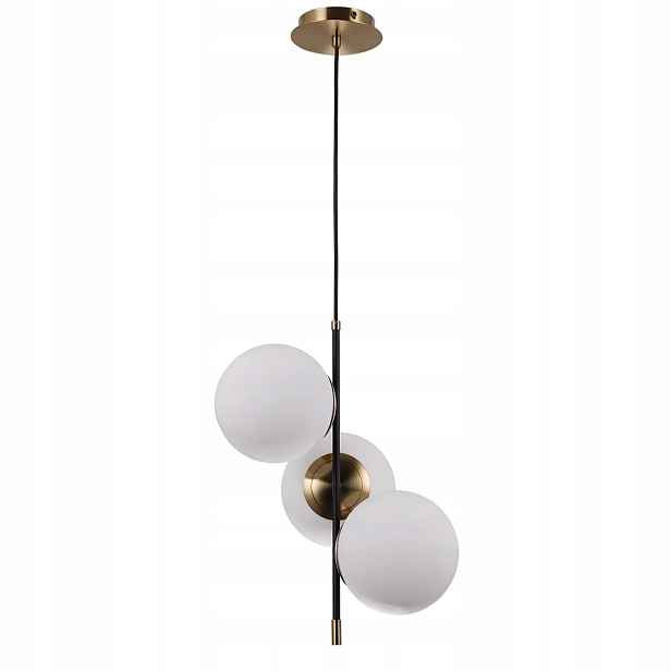 Stelia Závěsná lampa Černá Hnědá Moderní Kulové Stínidla 3xE14 5W IP20