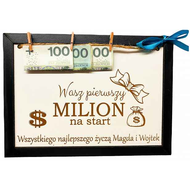 Váš První Milion Vtipný Dárek K Svatba Rámeček S Přáním