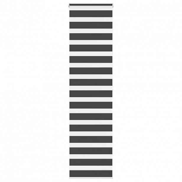 vidaXL Zebra roleta černá 55x200 cm šířka látky 50,9 cm polyester