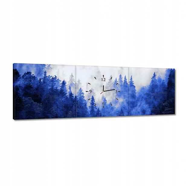 Hodiny 120x40 Modrá krajina Hory