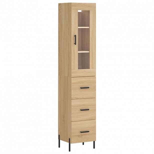 vidaXL Skříň highboard dub sonoma 34,5 x 34 x 180 cm kompozitní dřevo
