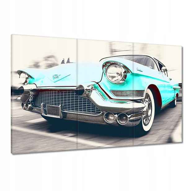 Obrazy 120x80 Tyrkysový Cadillac