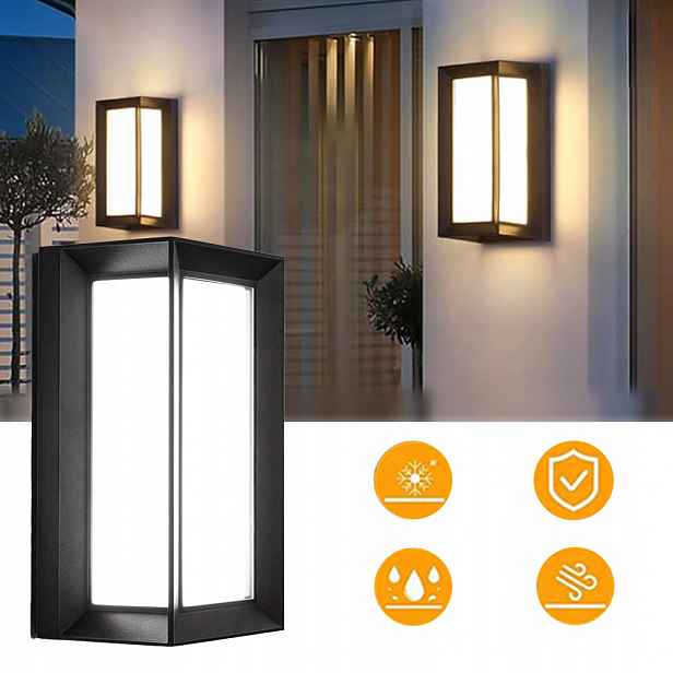Venkovní lampa o výkonu 18 W s pohybovým senzorem, zahradní nástěnné svítidlo