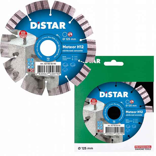 Diamantový kotouč Distar Meteor 125 1A1RSS železobeton 22,23 H12