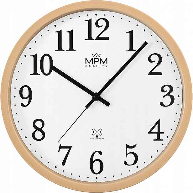Rádiově Ovládané Tiché Nástěnné Hodiny Mpm E01.4503.50 31 cm DCF77