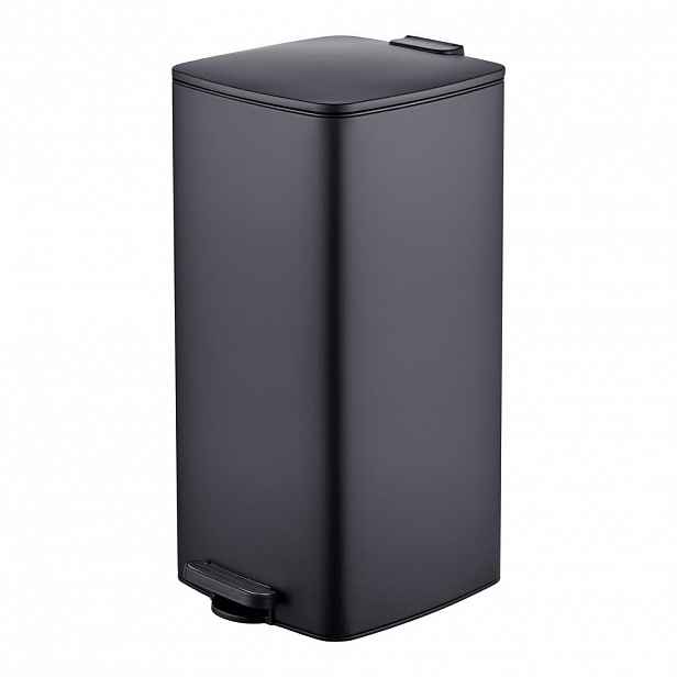 Relaxdays POPELNICE Černá s pedálem Softclose 30 l