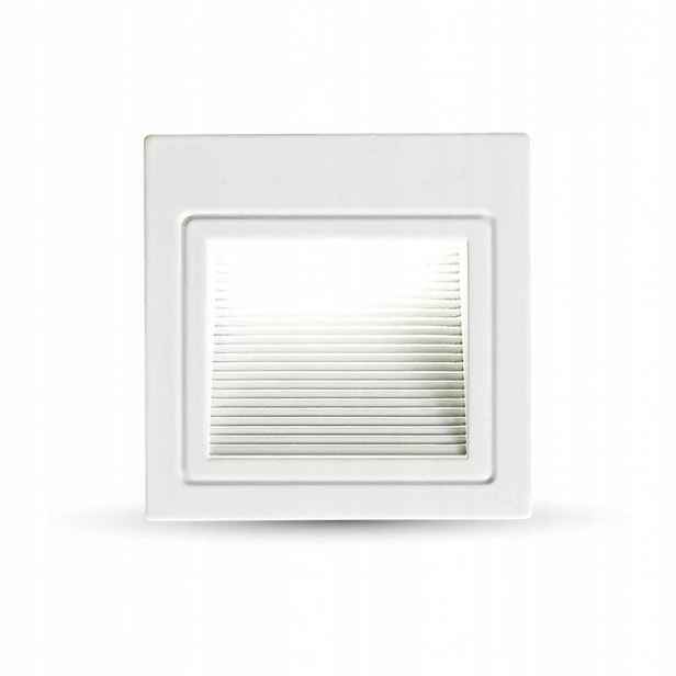 V-tac Led schodišťové svítidlo 3W Led čtverec bílé 230V VT-1143 4000K 200lm