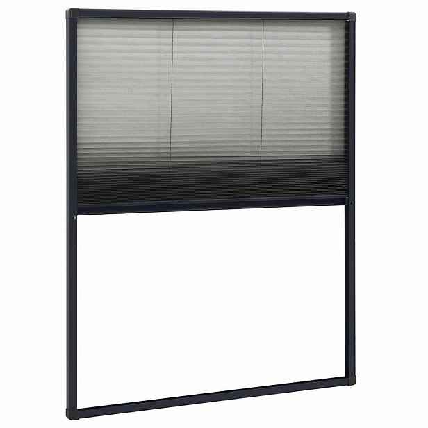 vidaXL Plisovaná okenní síť proti hmyzu hliník antracitová 60 x 80 cm
