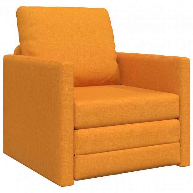 vidaXL Pohovka na spaní Tmavě žlutá 74 x 77 x 81 cm textil
