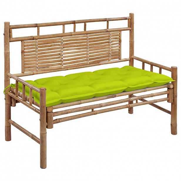 vidaXL Zahradní lavice s poduškou 120 cm bambus