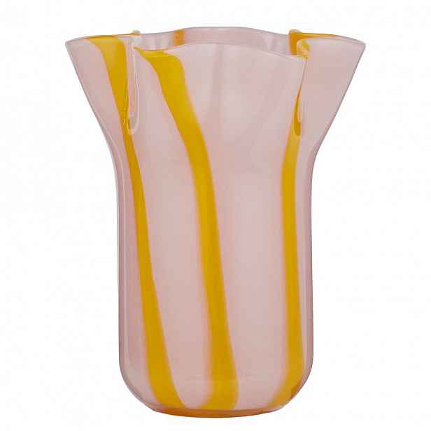 Butlers SORBET Váza 23 cm - růžová/žlutá