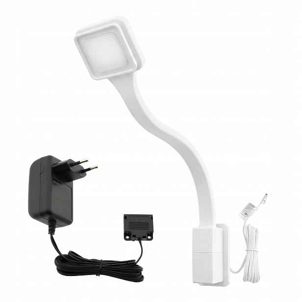 Noční Lampa Led do postele Bílá Nastavitelná šroubovací napájecí zdroj Flexi 2Q