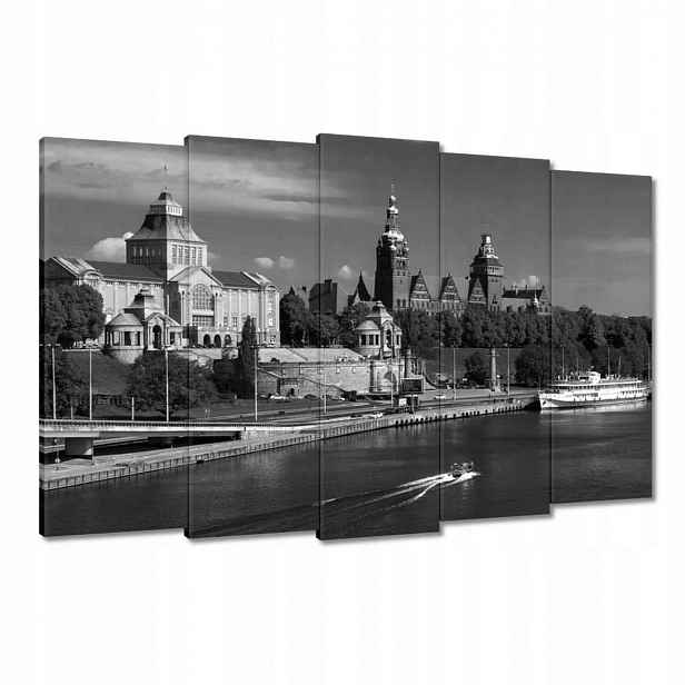 Obrazy 150x95 Černobílé Štětín