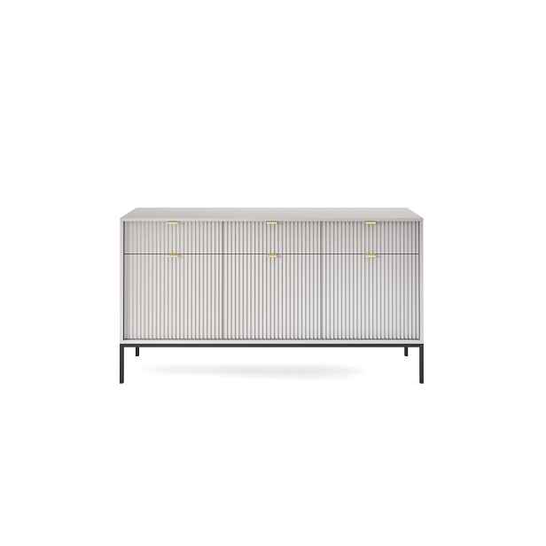 Piaski Komoda Nova 154 cm šedá/černá