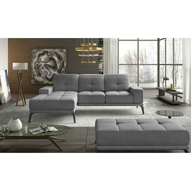 Rohová sedací souprava ZINARA - šedá 2, levý roh