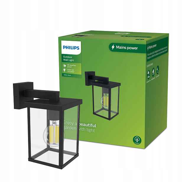 Zahradní Led lampa Fasádní nástěnné svítidlo Bellini E27 IP44 Lucerna Philips