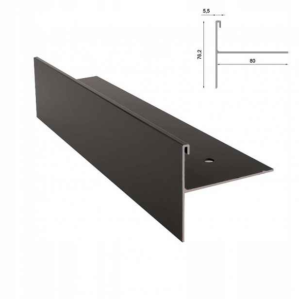 Boční Profil W35B Grafitový Ral 7024 2 mb Pro Systém W35 Plus Renoplast