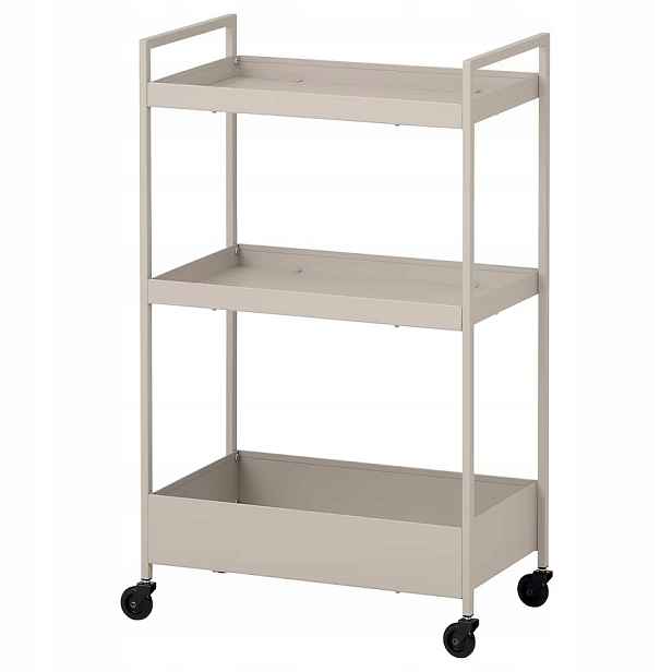 Ikea Nissafors Kočárek, béžový, 50.5x30x83 cm, bar na kolečkách