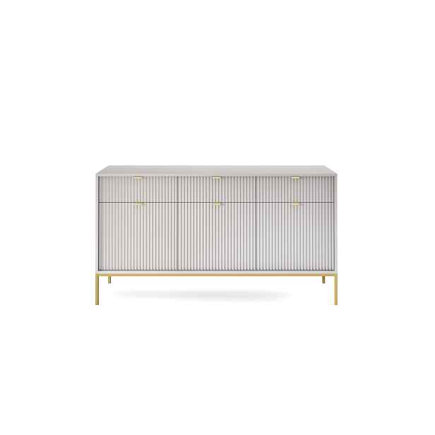 Piaski Komoda Nova 154 cm šedá/zlatá