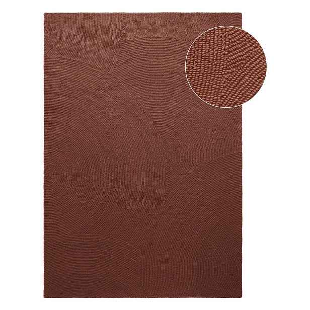Ručně tkaný vlněný koberec v cihlové barvě 200x300 cm Calmio – Hanse Home