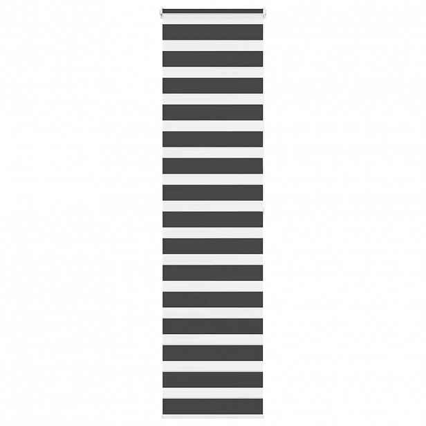 vidaXL Zebra roleta černá 65x200 cm šířka látky 60,9 cm polyester