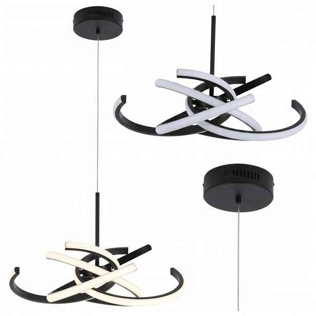 Závěsná Lampa Spider 48 CM Černá Led Cct Lesk Nastavitelná Light Prestige