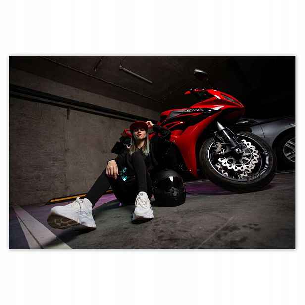 Plakáty 185x125 Červený závodní motocykl