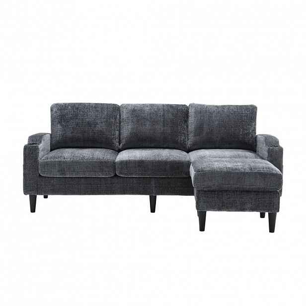 ROHOVÁ SEDAČKA 196,5/75/77 cm Šedá