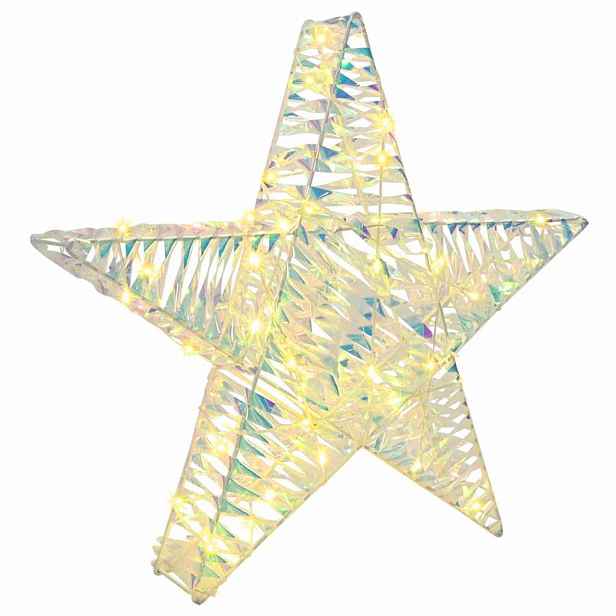 vidaXL 3D hvězda 50 LED Teplá bílá 55 x 52.5 x 9 cm PET