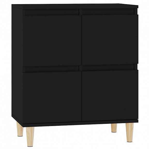 vidaXL Příborník černý 60 x 35 x 70 cm kompozitní dřevo