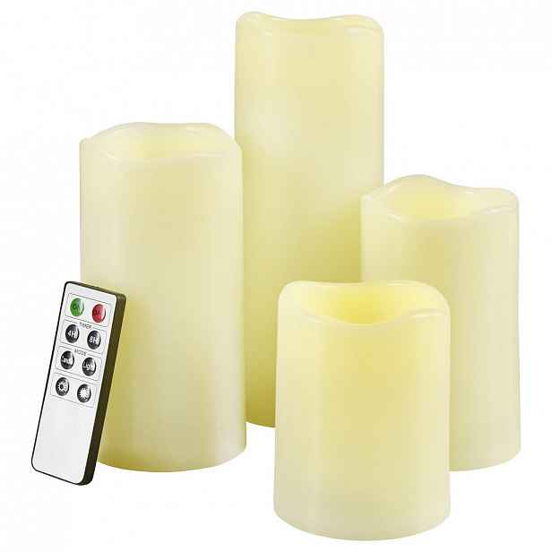 XXXLutz SADA LED SVÍČEK 4dílné plast X-Mas - Dekorační lampy - 0039700016