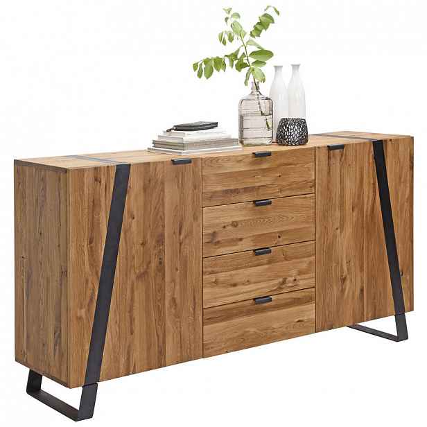 SIDEBOARD, divoký dub, černá, barvy dubu Landscape