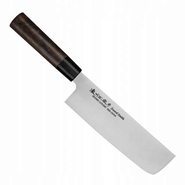 Satake Kenta Ořech japonský kuchyňský Nůž Nakiri sekací nůž 16cm