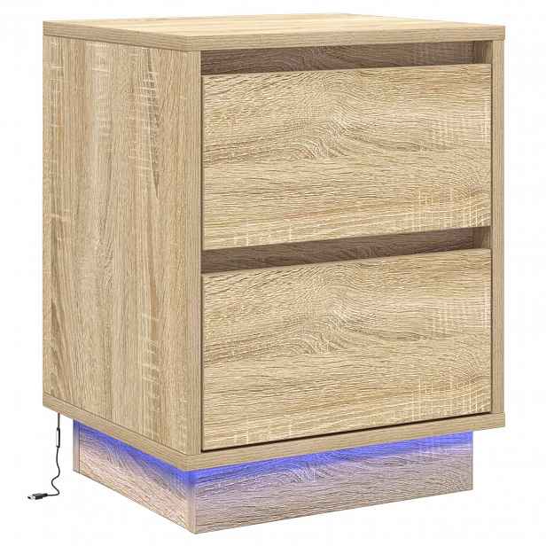 vidaXL Noční skříňka Sonoma dub 39 x 34,5 x 50 cm Kompozitní dřevo