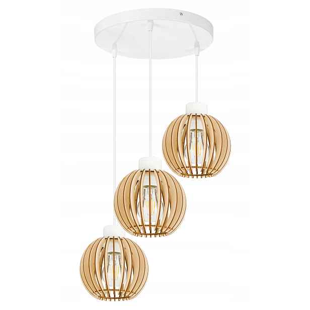 Závěsná Lampa Zwis stropní lustr Loft Dřevo 3