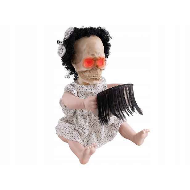 Dekorace bez tváře lalka 40 cm Halloween Anabell strašidlo