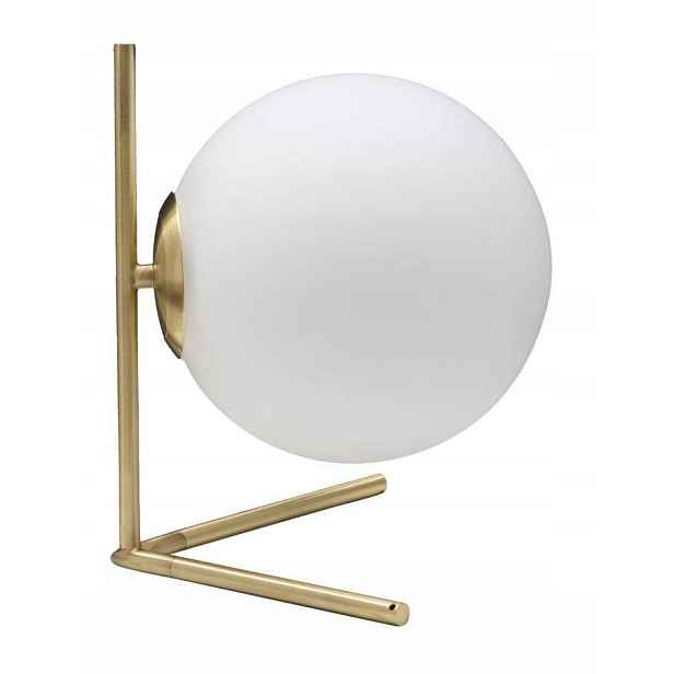 Kovová Stolní Lampa Zlatá Ø 25 CM Výška 27 CM Závit E14
