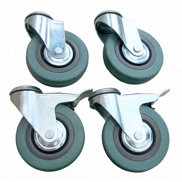 Sada koleček 100 mm 4 ks kolečka kolečko na otvor