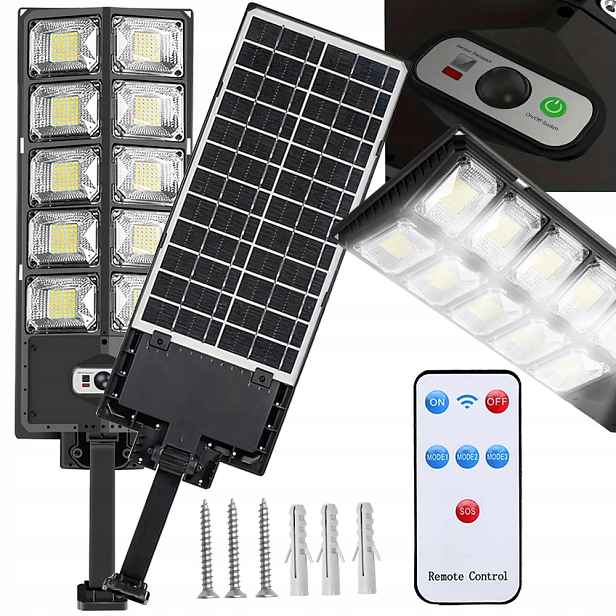 Solární Lampa Led Senzor Pohybu Soumraku Ovladač Pouliční Lampa Noční Výkon